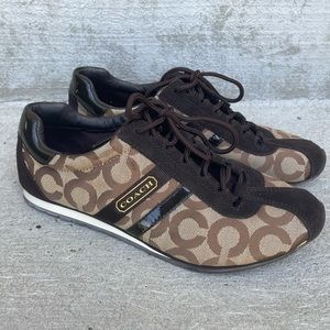 Coach Lace-Up Sneakers Brown Size 8M